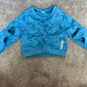 Gymshark adapt camo long sleeve crop top